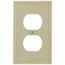 1-Gang Electrical Wall Plate, Nylon, Duplex (Ivory)