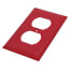 1-Gang Electrical Wall Plate, Nylon, Duplex (Red)