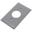 1-Gang Electrical Wall Plate, Nylon, 1.406" Hole Single Receptacle (Grey)
