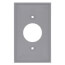 1-Gang Electrical Wall Plate, Nylon, 1.406" Hole Single Receptacle (Grey)