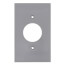 1-Gang Electrical Wall Plate, Nylon, 1.406" Hole Single Receptacle (Grey)