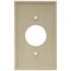 1-Gang Electrical Wall Plate, Nylon, 1.406" Hole Single Receptacle (Ivory)