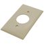 1-Gang Electrical Wall Plate, Nylon, 1.406" Hole Single Receptacle (Ivory)