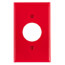 1-Gang Electrical Wall Plate, Nylon, 1.406" Hole Single Receptacle (Red)