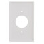1-Gang Wallplate, 1.406" Hole Single Receptacle, Nylon (White)