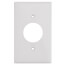 1-Gang Wallplate, 1.406" Hole Single Receptacle, Nylon (White)