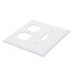2-Gang Electrical Wall Plate, Nylon, Combo - Toggle Switch & Duplex (White)