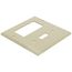 2-Gang Electrical Wall Plate, Nylon, Combo Toggle/Decora (Ivory)