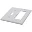 2-Gang Electrical Wall Plate, Nylon, Combo Toggle/Decora (White)
