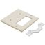 2-Gang Electrical Wall Plate Combo, 1 Blank & 1 Decora/GFCI, Strap Mount (Ivory)
