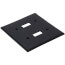 2-Gang Electrical Wall Plate, Nylon, Toggle Switch (Black)