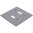 2-Gang Electrical Wall Plate, Nylon, Toggle Switch (Grey)