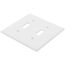 2-Gang Electrical Wall Plate, Nylon, Toggle Switch (White)