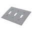 3-Gang Electrical Wall Plate, Nylon, Toggle Switch (Grey)