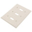 3-Gang Electrical Wall Plate, Nylon, Toggle Switch (Light Almond)
