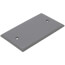 1-Gang No Device Blank Wallplate, Box Mount (Gray)