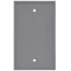 1-Gang No Device Blank Wallplate, Box Mount (Gray)