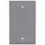 1-Gang No Device Blank Wallplate, Box Mount (Gray)