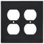 2-Gang Electrical Wall Plate, Nylon, Duplex (Ebony)