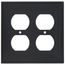 2-Gang Electrical Wall Plate, Nylon, Duplex (Ebony)