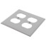 2-Gang Electrical Wall Plate, Nylon, Duplex (Grey)