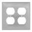 2-Gang Electrical Wall Plate, Nylon, Duplex (Grey)