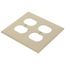 2-Gang Electrical Wall Plate, Nylon, Duplex (Ivory)