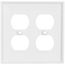 2-Gang Electrical Wall Plate, Nylon, Duplex (Light Almond)