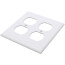 2-Gang Electrical Wall Plate, Nylon, Duplex (White)