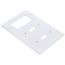 3-Gang Electrical Wall Plate, Combo, Nylon, 2 Toggle & 1 Decora (White)