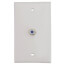 Video Wall Jack w/ F-Connector - White