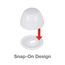 White Universal Toilet Bolt Caps (Pack of 2)