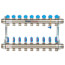 D3803008SS, 9 Loop, 1" Stainless Steel Hi Flow Radiant Heat Manifold