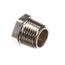 1/2" NPT Male x 3/8" NPT Female Hex Bushing Chrome-plated Brass, 001359-40
