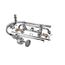 Big-flo Pre-rinse Unit 8" Wall Mount, Add-on w/ 14" Nozzle, 36" Hose & B-0107 Spray Valve