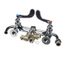 Big-flo Mixing Faucet, 8" Wall Mount, 12" Nozzle, 4" Wrist-action Handles, Inlet Elbows, B-0290-04