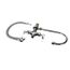 Double Pantry Faucet, Single Hole Base, Swivel/rigid Gooseneck, Stream Regulator, & Cerama Cartridges, B-0300-CR