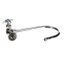 Single Pantry Faucet, Wall Mt, Swivel/rigid Gooseneck, 4-arm Handle, 1/2" NPT Female Inlet, B-0310