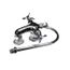 Vertical Double Pantry Faucet, Wall Mount, Rigid/swivel Gooseneck With Stream Regulator, B-0316