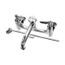 8" Service Sink Faucet, Wall Mount, Built-in Stops, Vr Handle Screws, Chrome, B-0665-BSTP-VRS