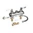 Workboard Faucet, Deck Mount, 4" Centers, Swivel Gooseneck, Lever Handles, 2" Shanks, B-1141-XS