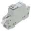 2-Conductor Fuse Holder for Cylindrical Midget Fuses, 1-Pole w/o Blown Fuse Indication (Light Gray)