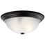 15.25" 3 Light Flush Mount (Tannery Bronze)