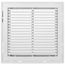14" x 14" Steel Fixed Bar Filter Grille (White)
