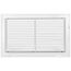 24" x 14" Steel Fixed Bar Filter Grille (White)