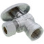 3/8" FIP x 3/8" OD Compression Angle Stop Valve - No Lead (Chrome)
