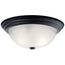 15.25" 3 Light Flush Mount (Black)