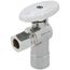 1/2" Nominal Sweat x 3/8" OD Compression Angle Stop Valve - No Lead (Chrome)