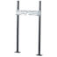 CA-321 Epoxy Coated Floor Mounted Plate-Type Urinal Carrier w/ Bottom Bearing Plate & Integral Mounting Brackets
