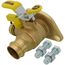 1" Press x Flange High Velocity Isolator w/ Drain & Rotating Flange